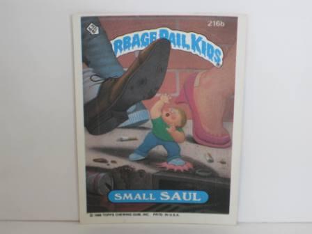 216b Small SAUL 1986 Topps Garbage Pail Kids Card